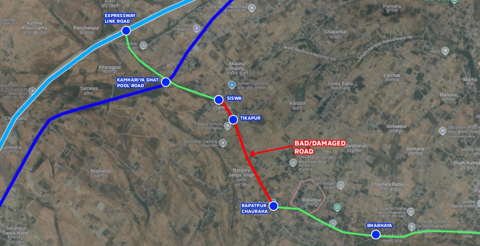 Tikapur-Rapatpur-Road-Map